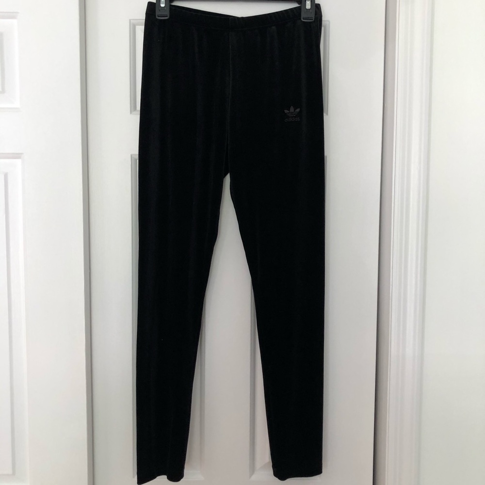 Black Velvet Adidas Leggings